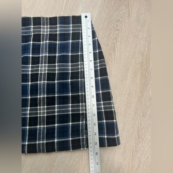 John Galt Plaid Navy Mini Skirt Academia Fall Outfit - Picture 5 of 7